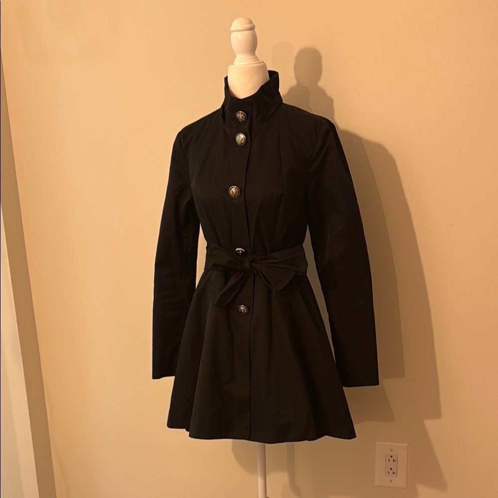 Betsey Johnson Black Flared Trench